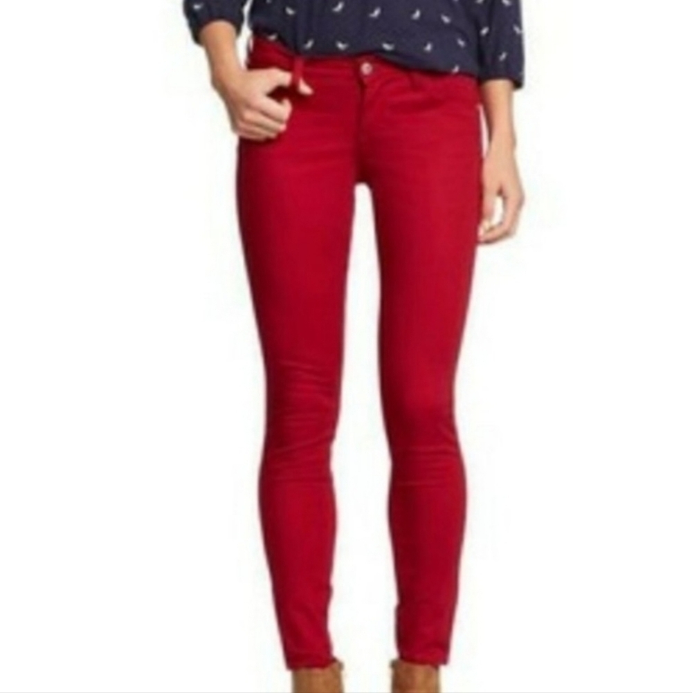 Old Navy Rock Star Red Skinny Jeans Women's Size 4 Colored Pop of Color Classic